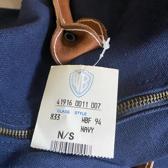 Warner Brothers, canvas, cotton duffel with leather straps, and trim. - Picture 6 of 7